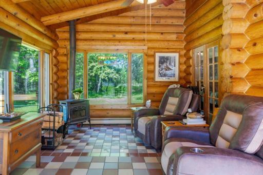 Sunroom with Woodstove