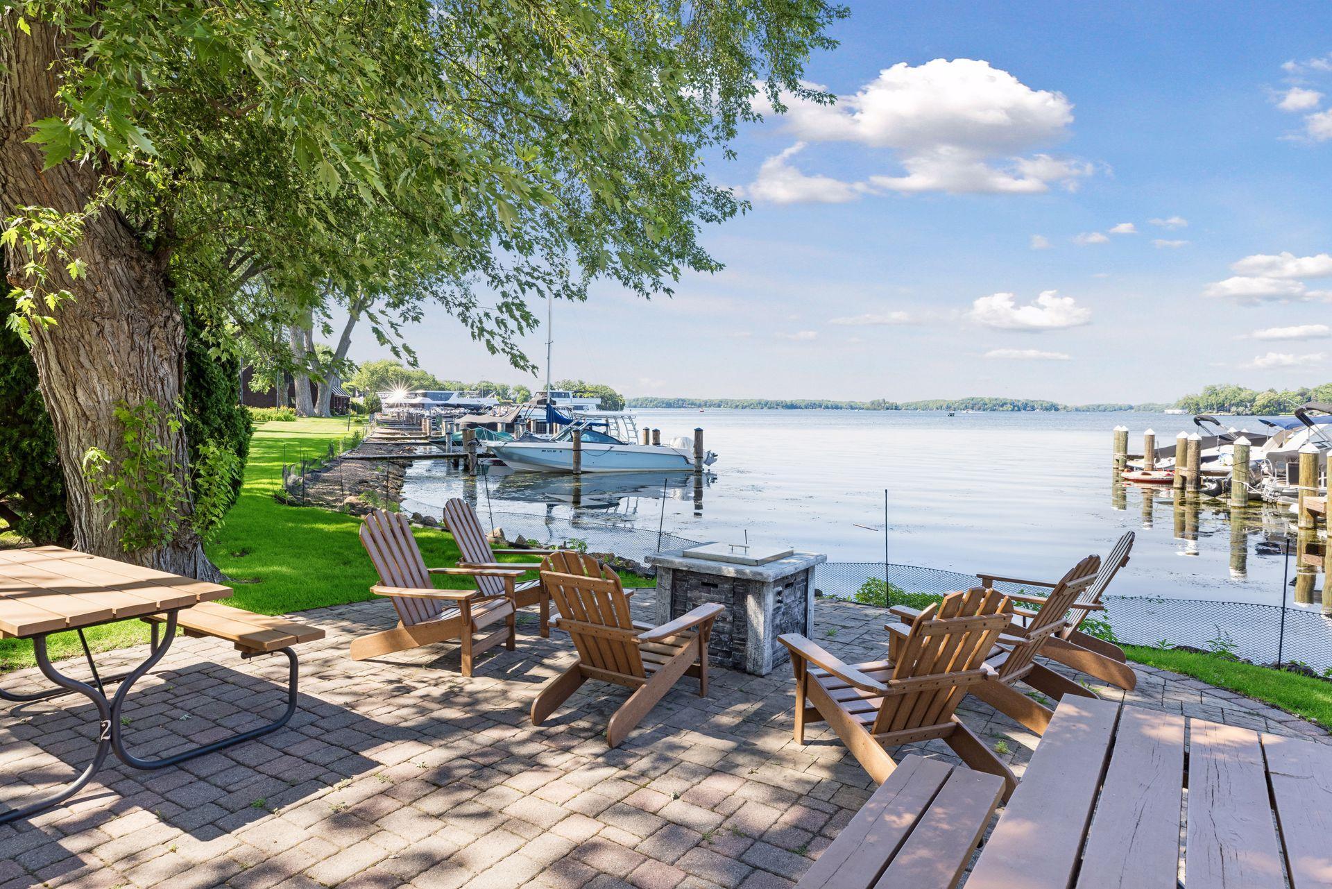One of the lakeside gathering spots