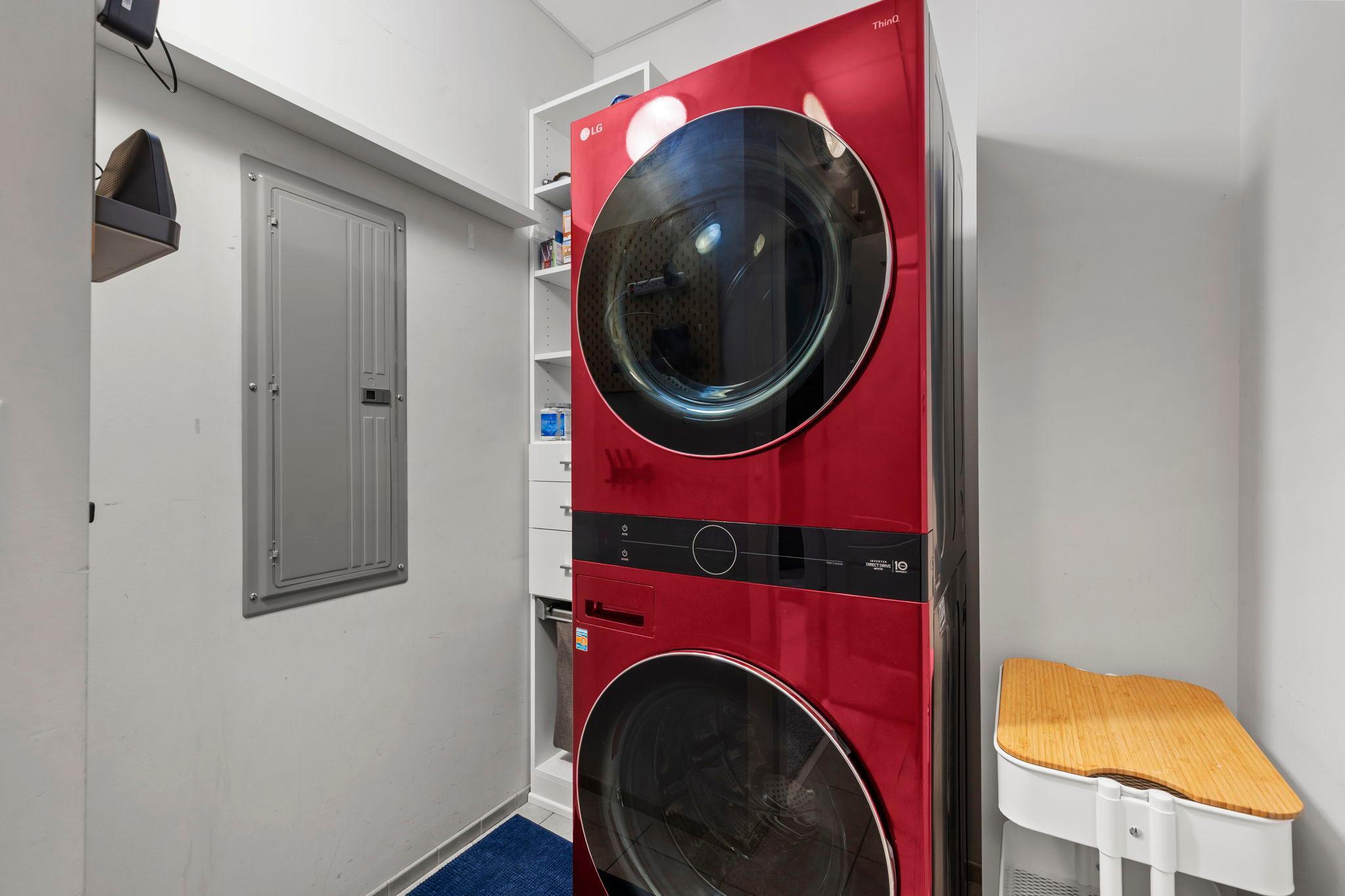 Rare in unit laundry room complete with laundry sink.