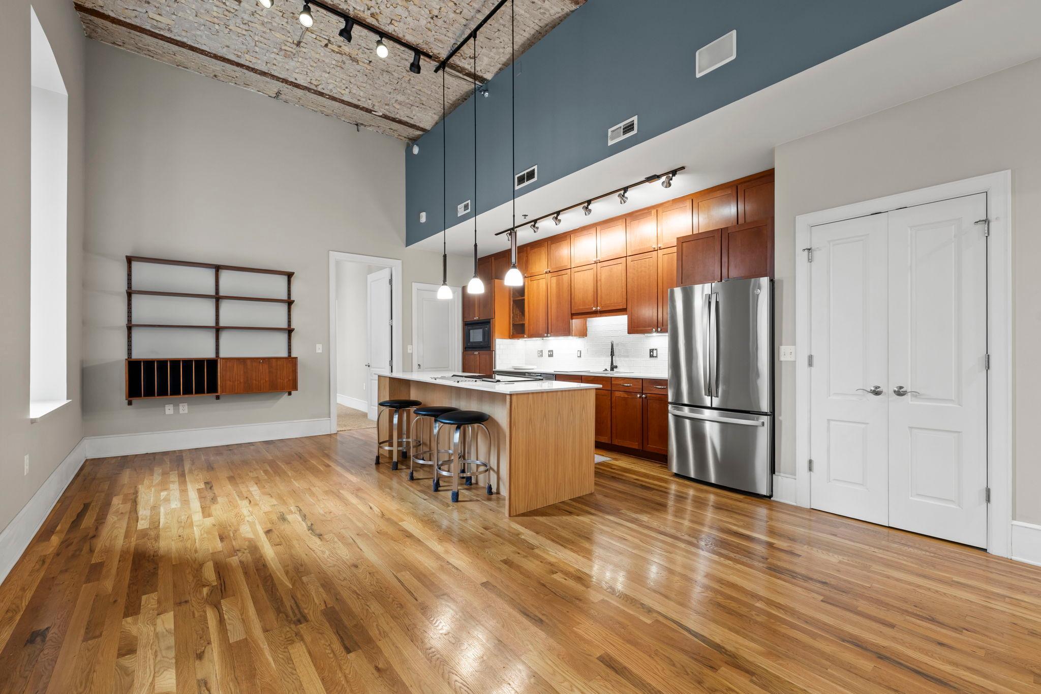 Gleaming hardwood floors throughout.