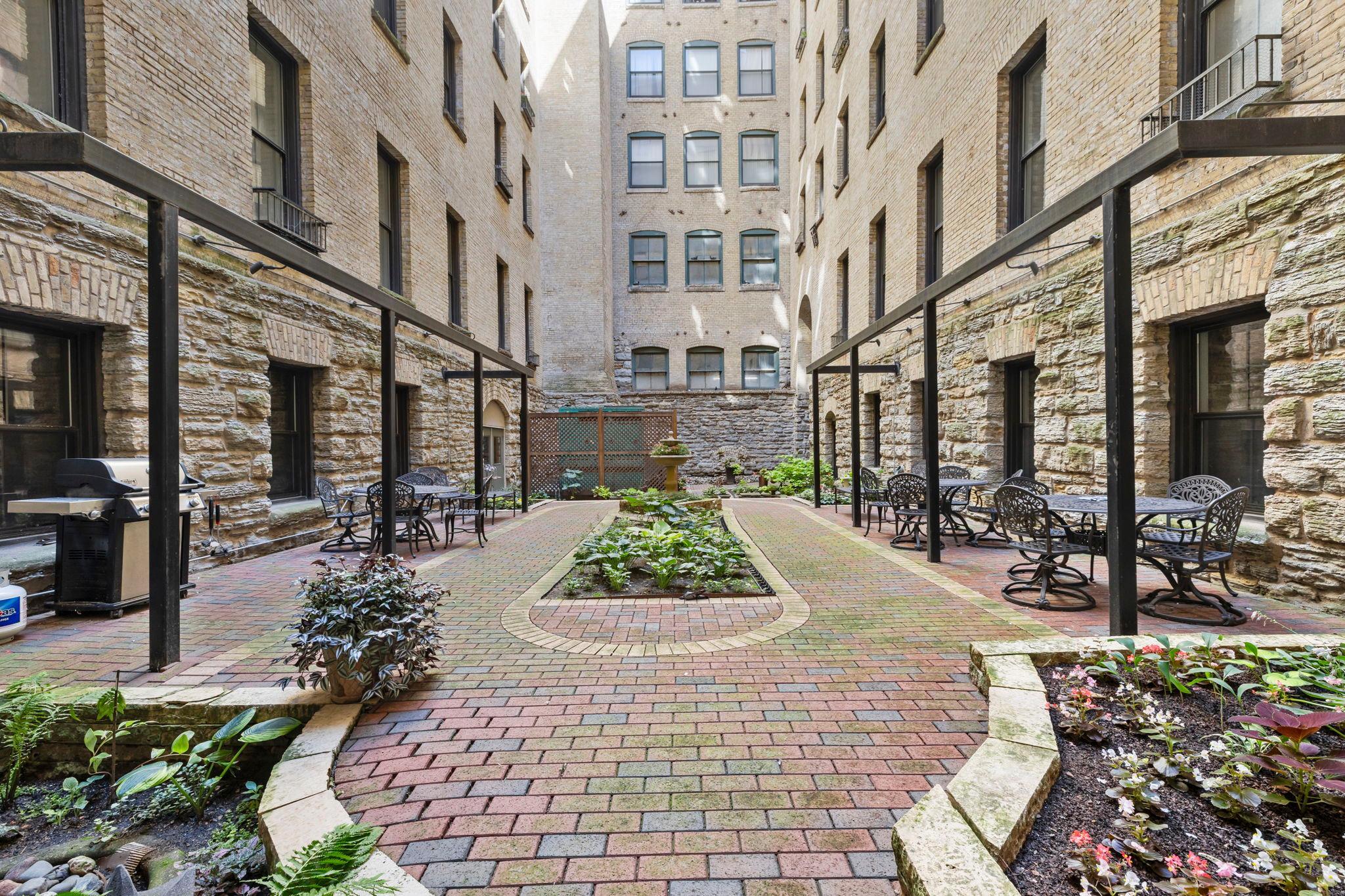 Enjoy the private outdoor courtyard.