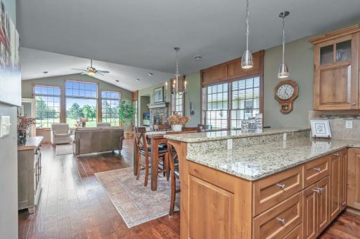 A bright gathering space with seamless flow into the dining area.