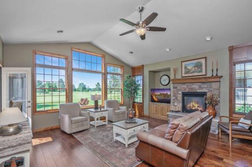 Spacious living room filled with natural light.