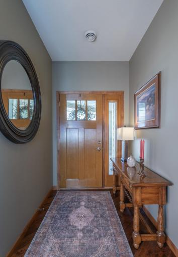 A warm first impression with an open layout and inviting finishes.
