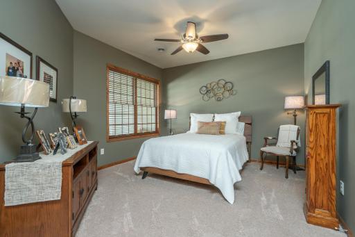 New carpet adds a fresh, comfortable feel to the primary bedroom.