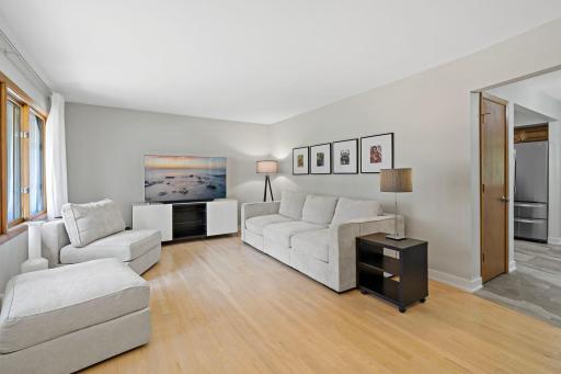 Clean, sun filled living room