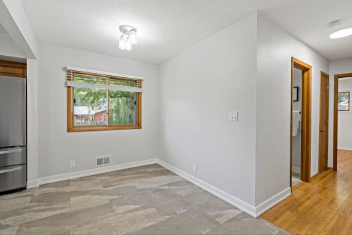 Informal dining room off kitchen