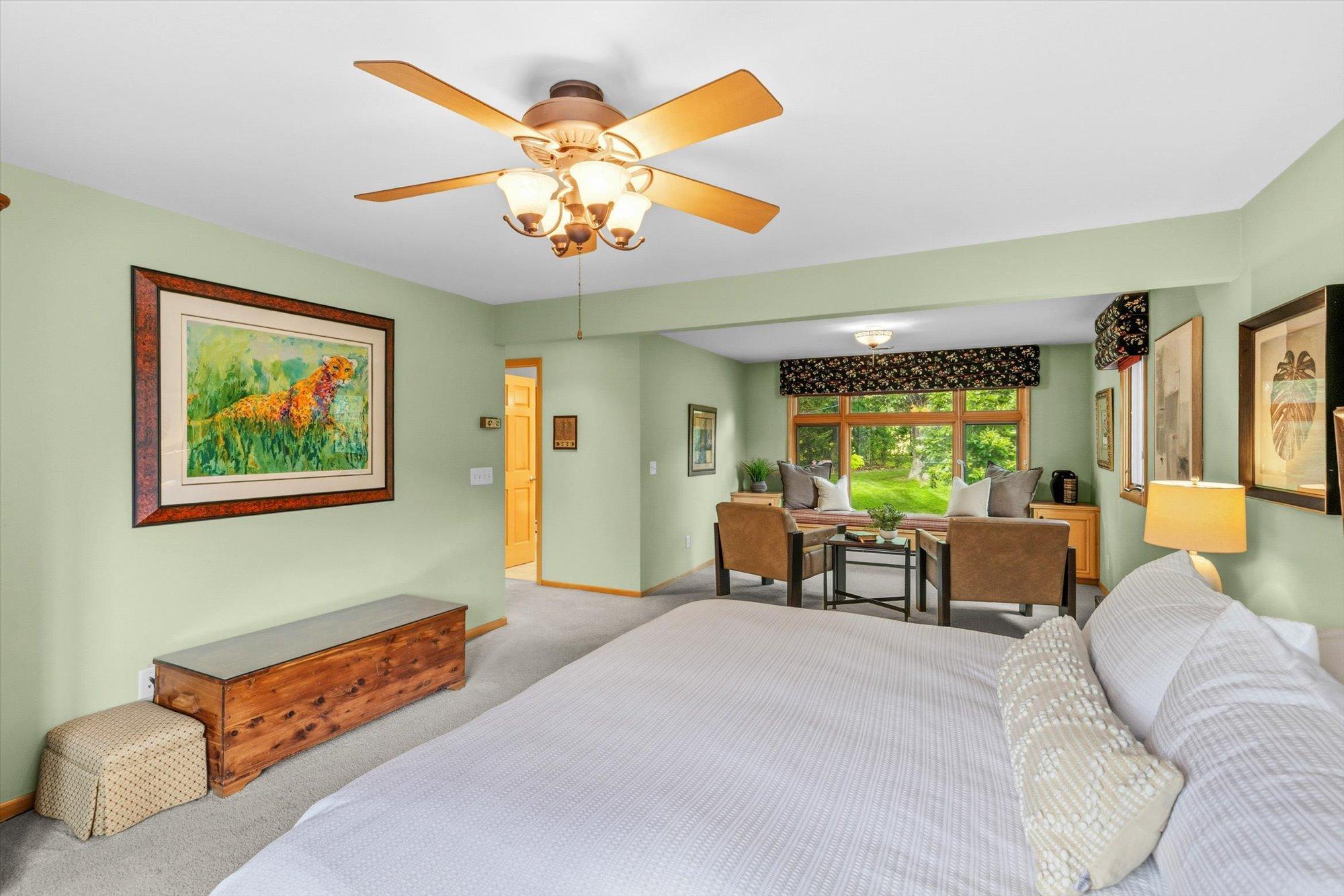 Primary bedroom space, may be closed off separately from the remainder of home for privacy or for a multi-generational situation.
