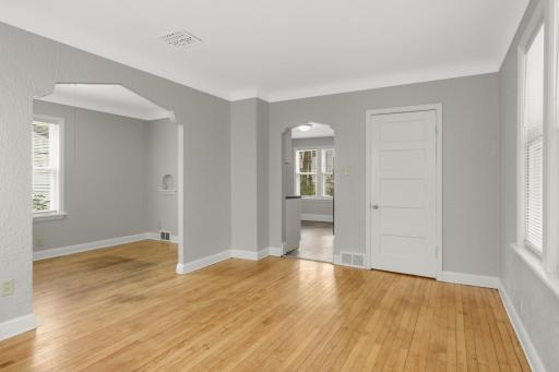 Rear House: Living Room with Beautiful Hardwood Floors