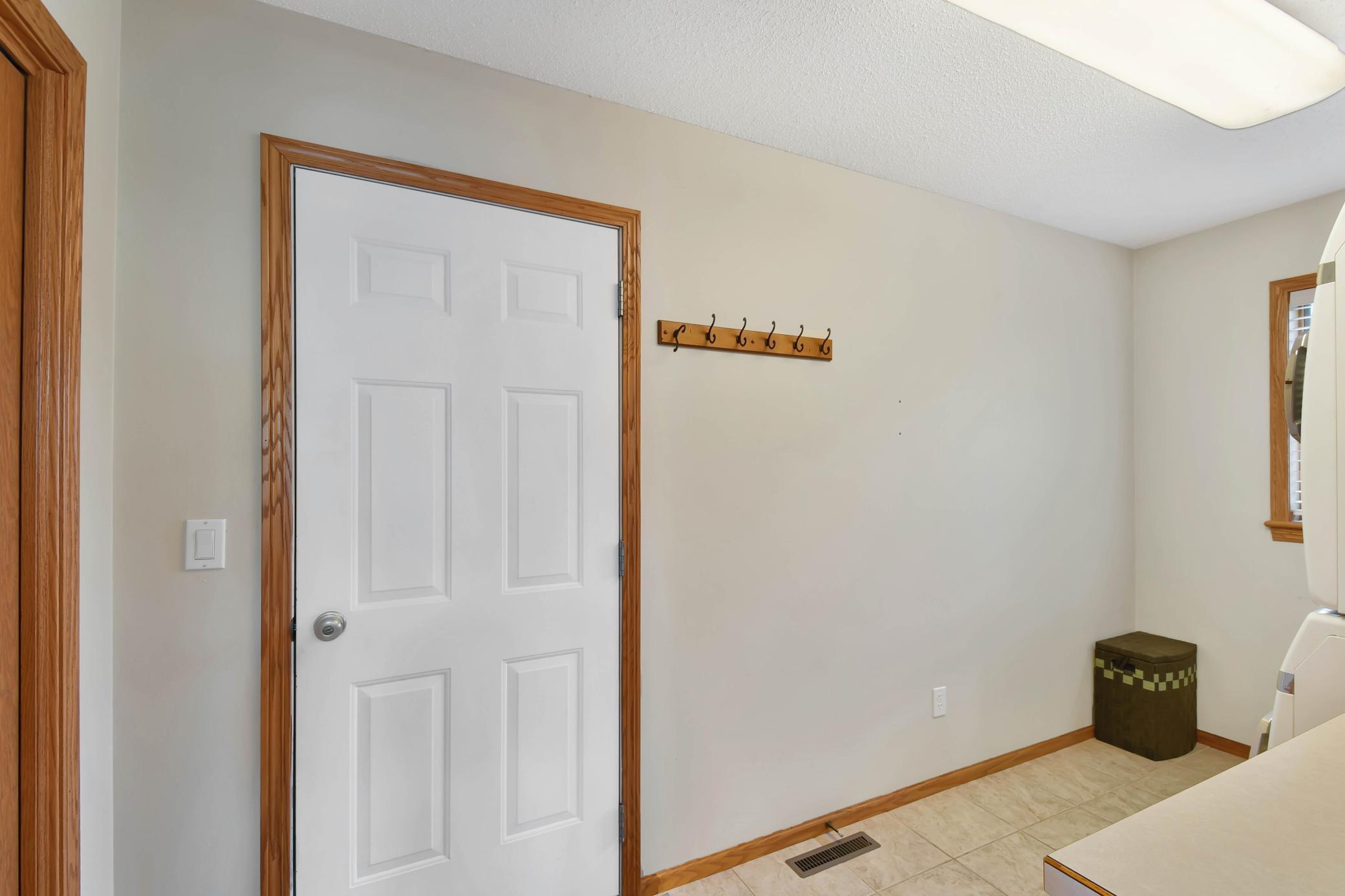 Mudroom off garage