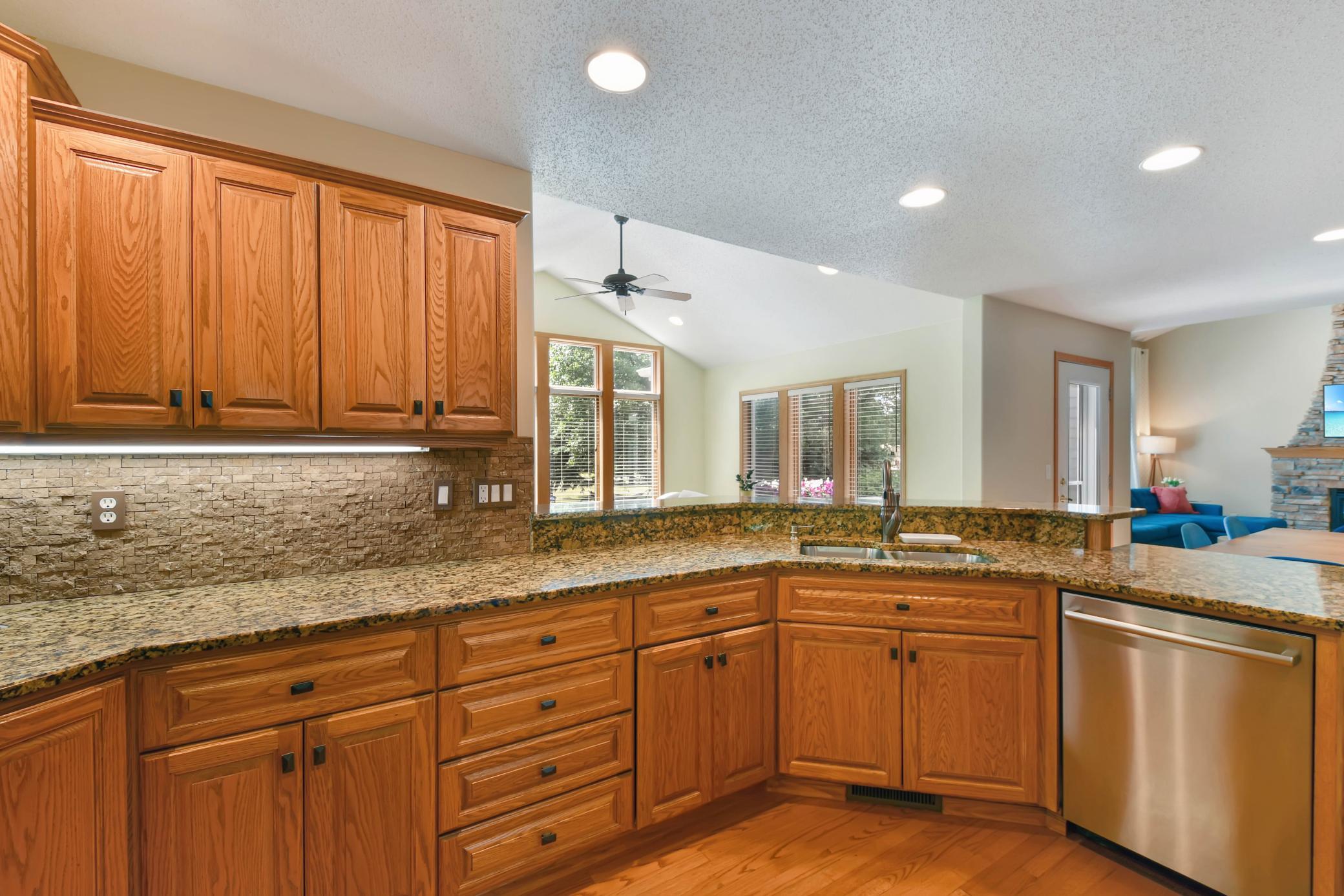Kitchen with granite