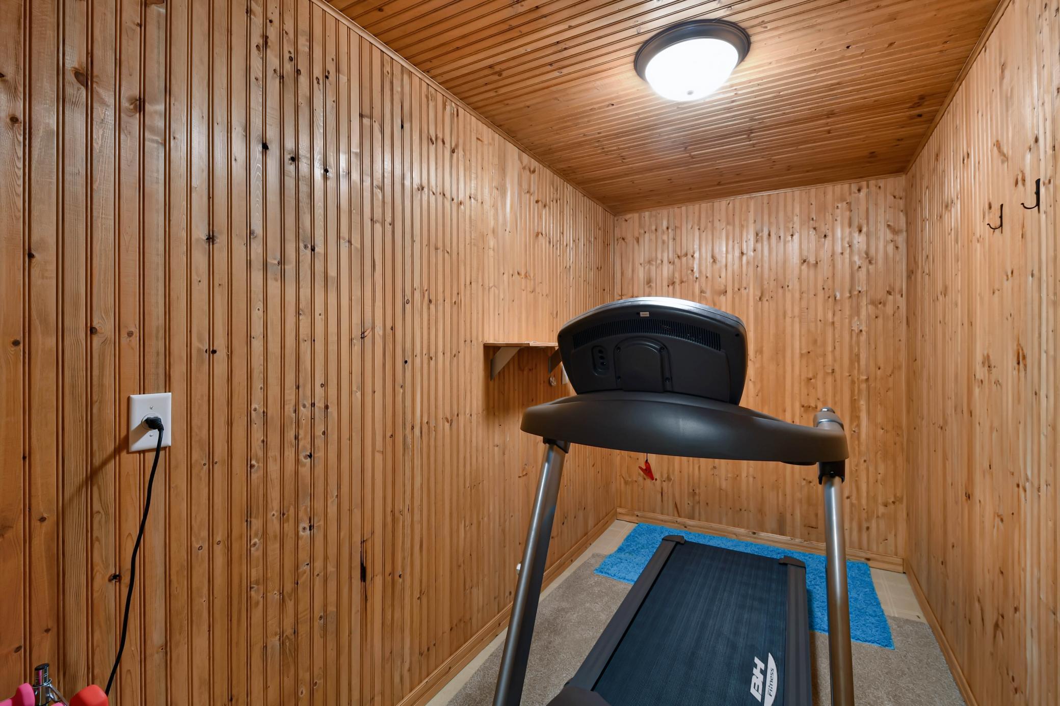 Cedar closet/workout room