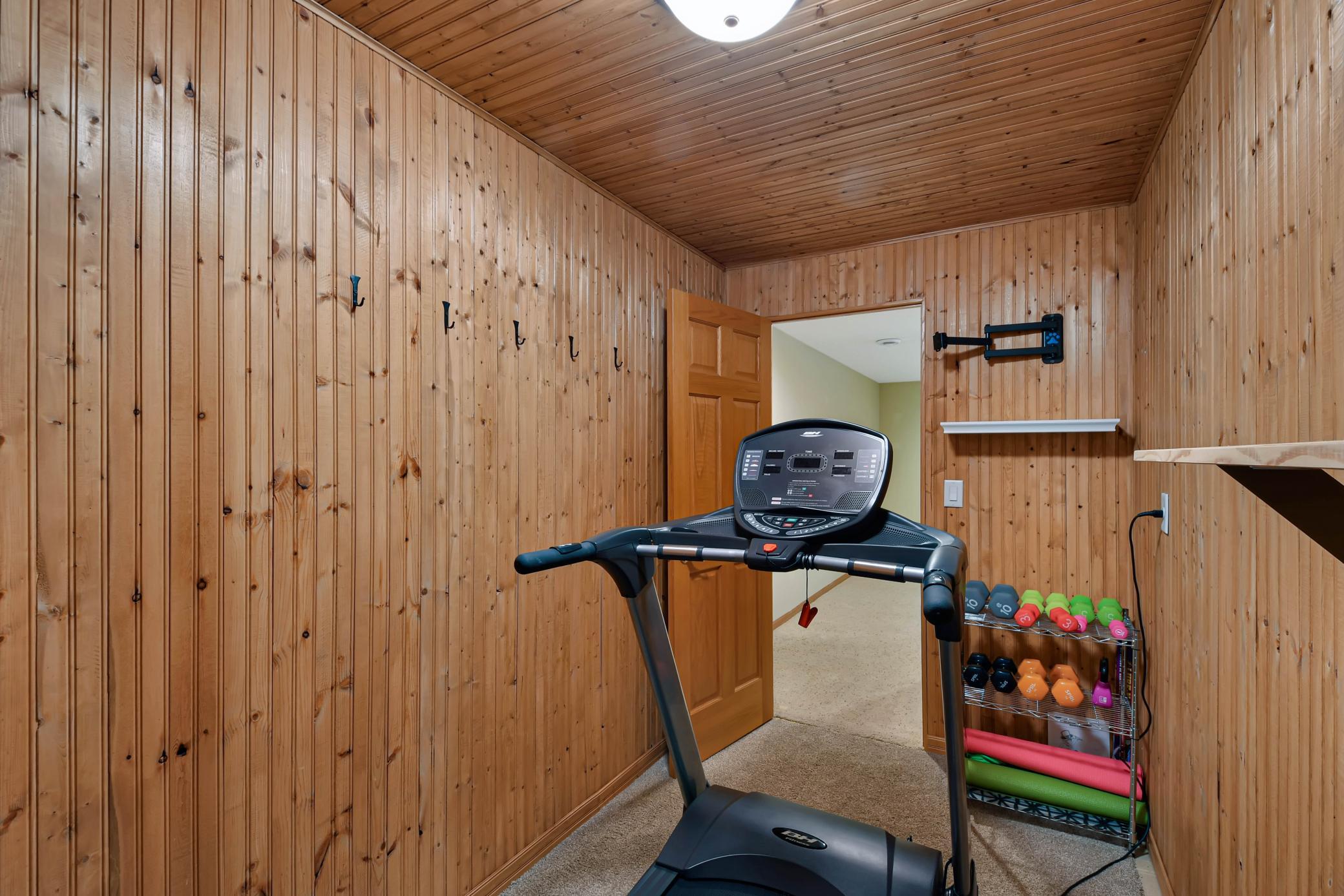 Cedar closet/ workout room