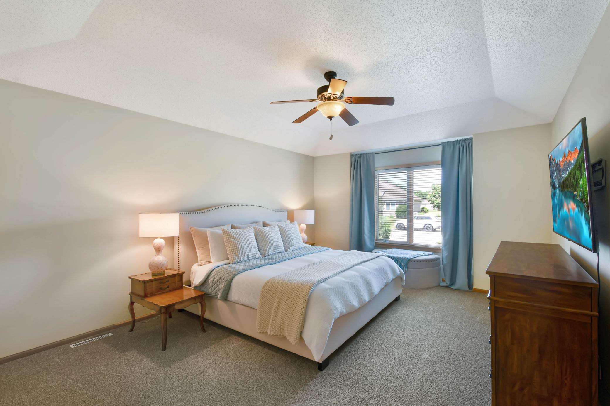 Primary bedroom facing street