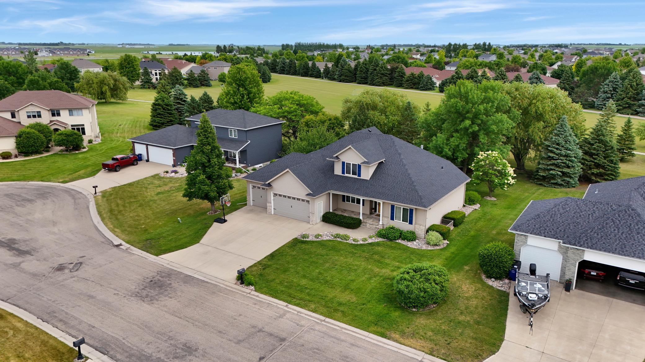 Front yard ariel view