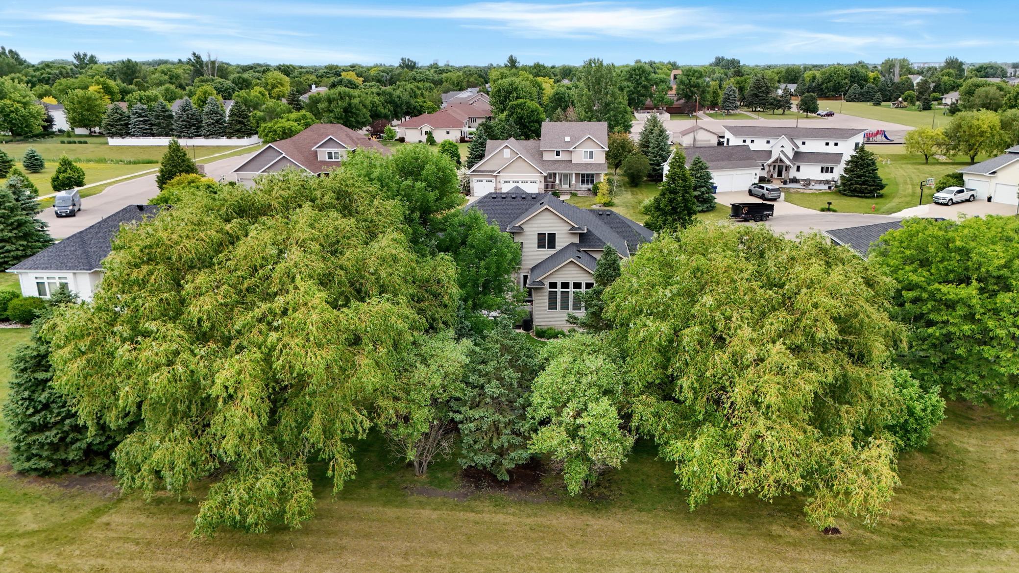 Backyard ariel view