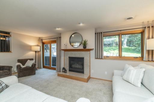 Walk-Out Lower Level Family Room with Gas Fireplace