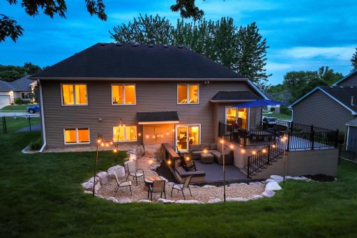 Beautifuly landscaped Backyard iwth Two-Tier Deck