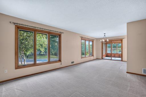 Full wall of windows brings in natural light