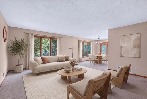 Virtually Staged living room