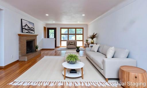 Spread out in the huge living room that is filled with natural light. Virtually staged.