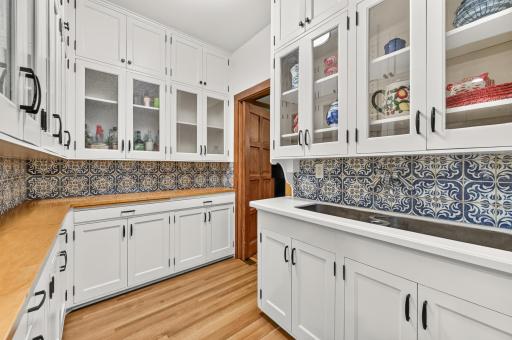 Butler's pantry with original tile