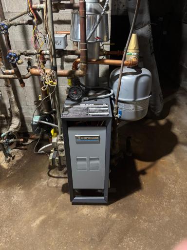 Newer boiler for heat.