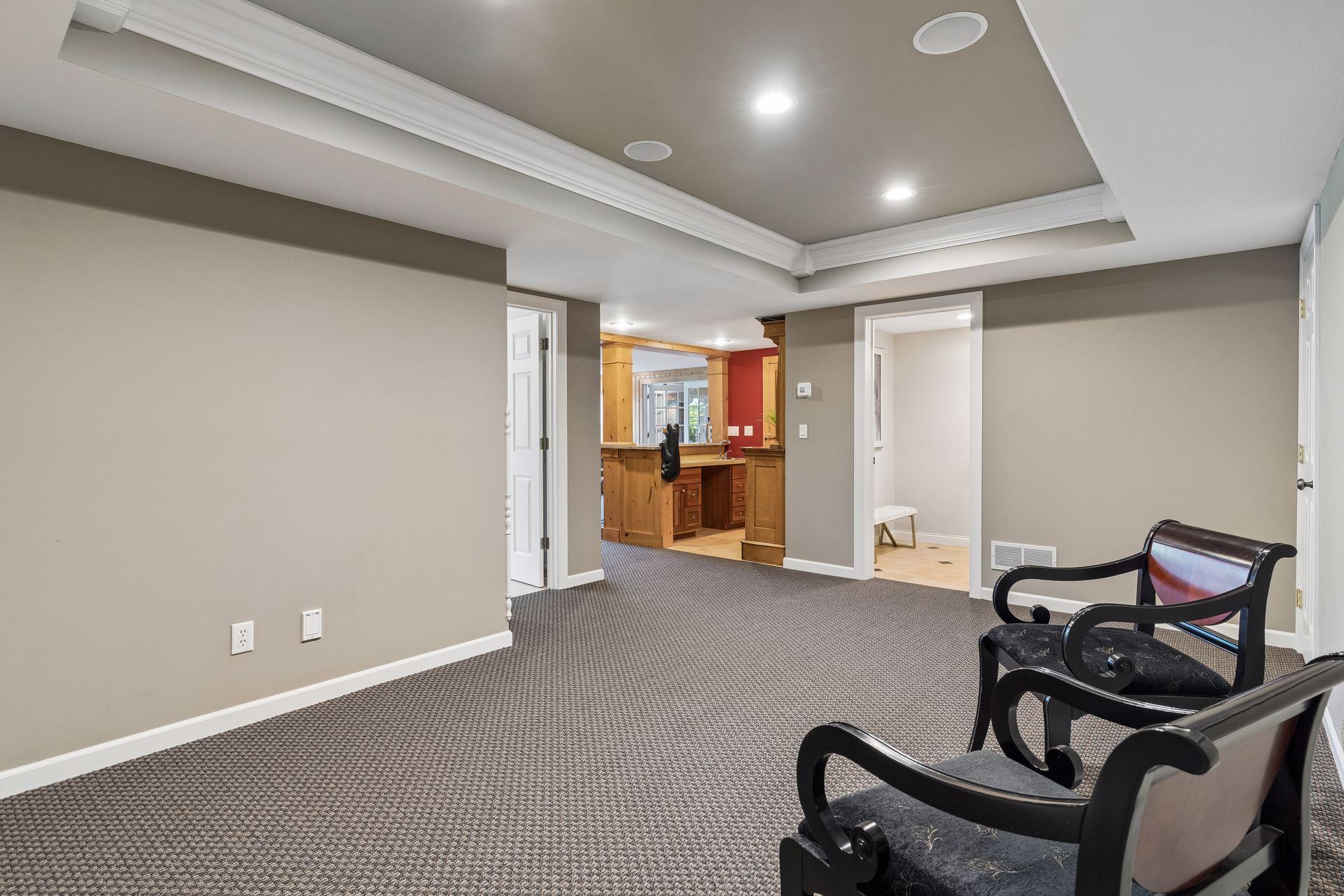 Another view of the entertainment area - showing its connection to the Lower Family Room.