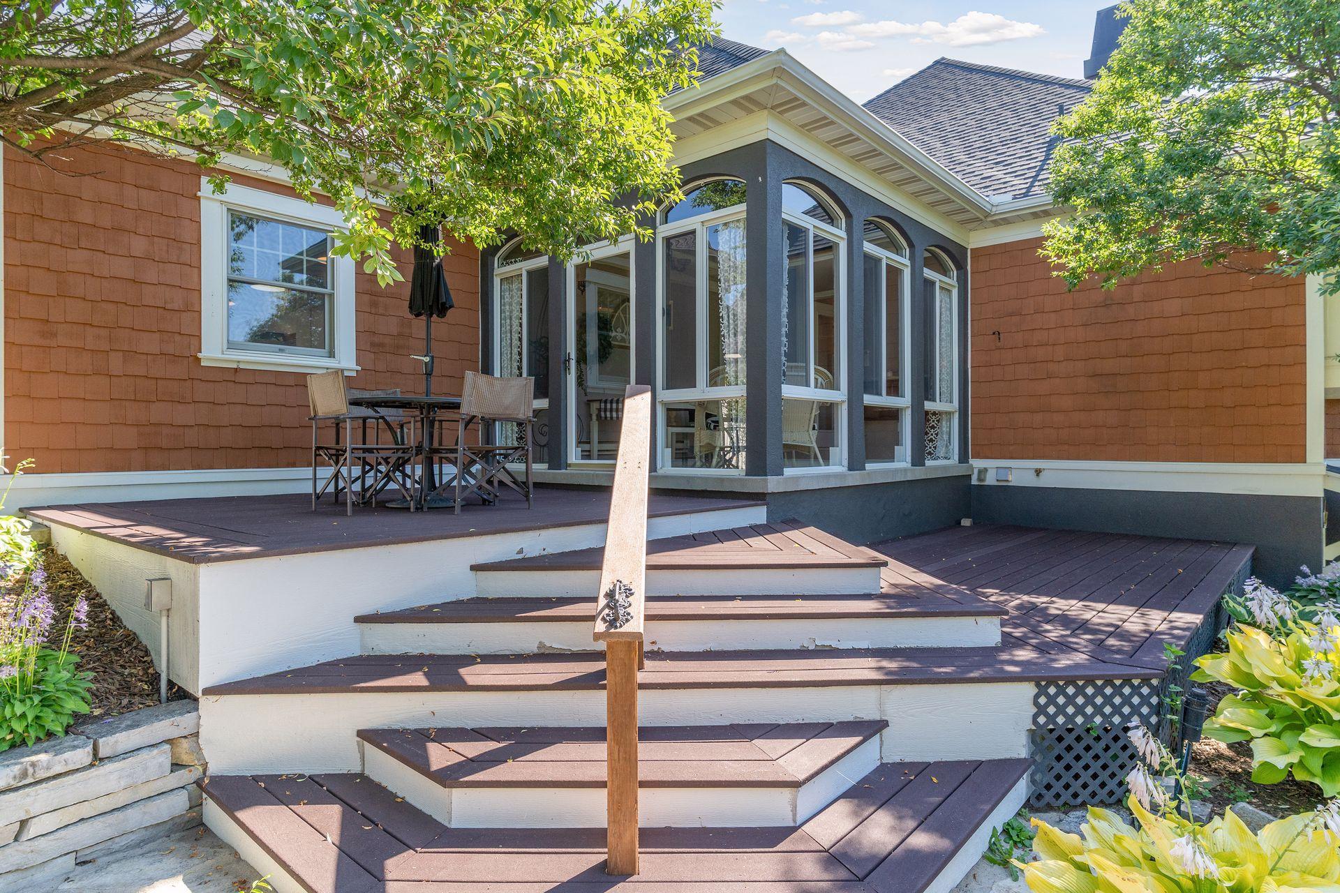 Step outside from the Sunroom to Deck areas - the perfect place to enjoy your morning coffee or unwind at the end of the day.