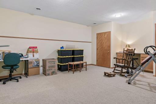 Large exercise or hobby room on the lower level.