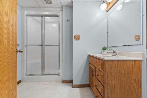 Lower level 3/4 bathroom