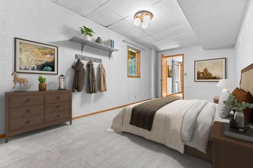 Virtually staged fourth bedroom