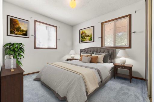 Virtually staged third bedroom