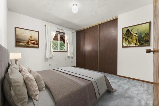 Virtually staged second bedroom