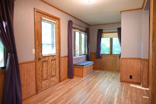 Front door and sitting area