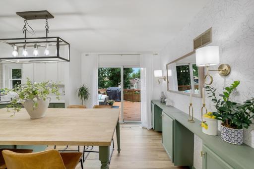 Walk right outside and enjoy grilling on your extra large deck