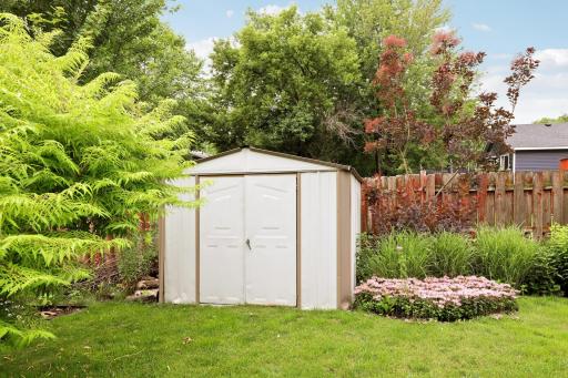 Storage shed for all those garden tools and mower