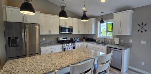 stainless steel appliances and updated lighting package