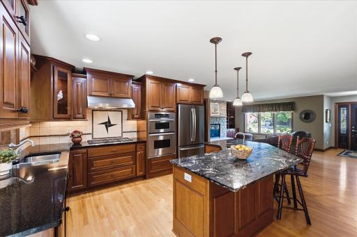 Plenty of cabinet space keeps everything within reach.