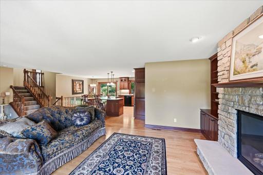 Beautiful hardwood floors flow throughout the main living space.