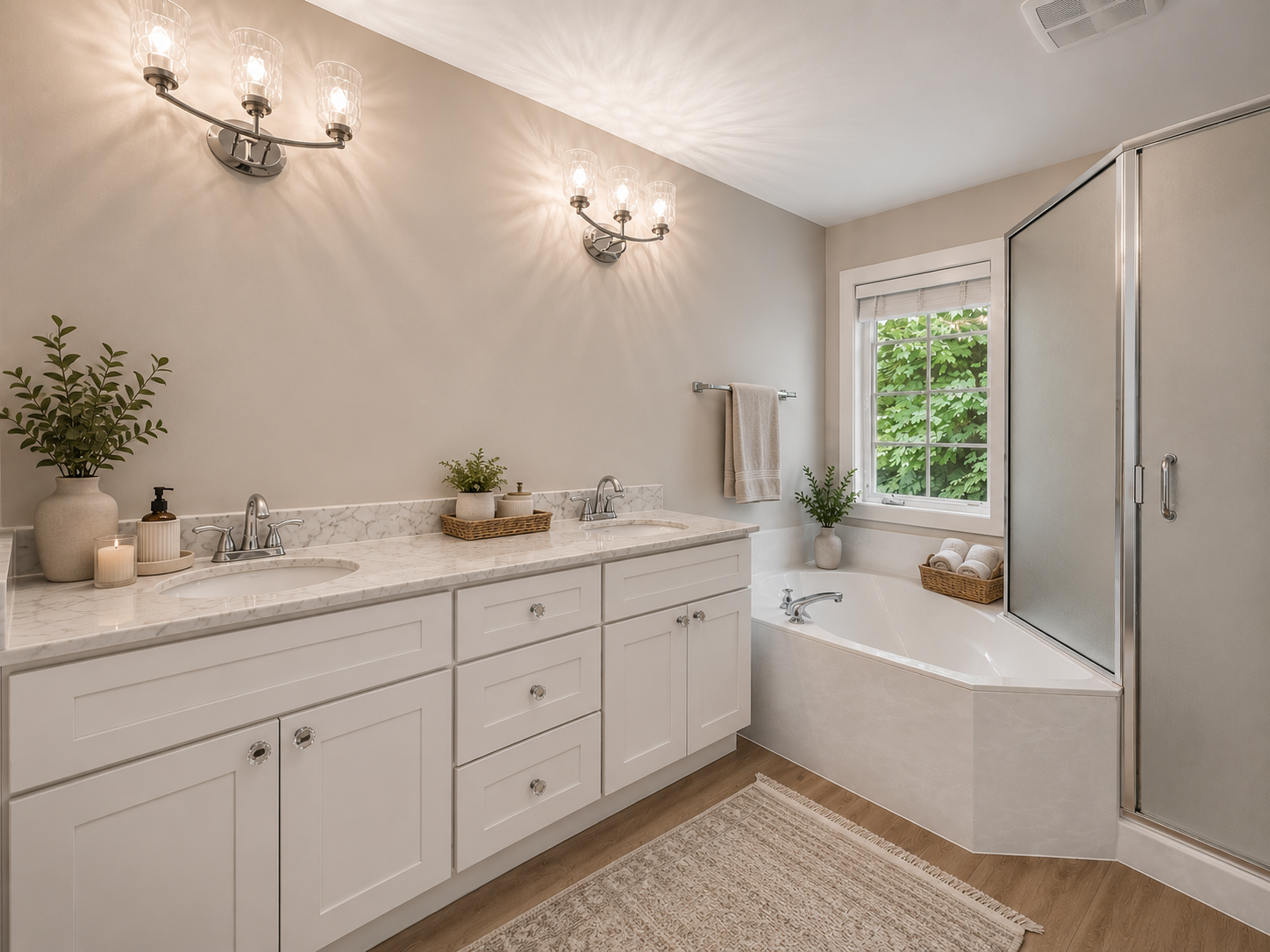 11x10 0 Primary Bath w/ separate tub/shower