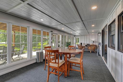 3 season porch is huge with living and dining space.