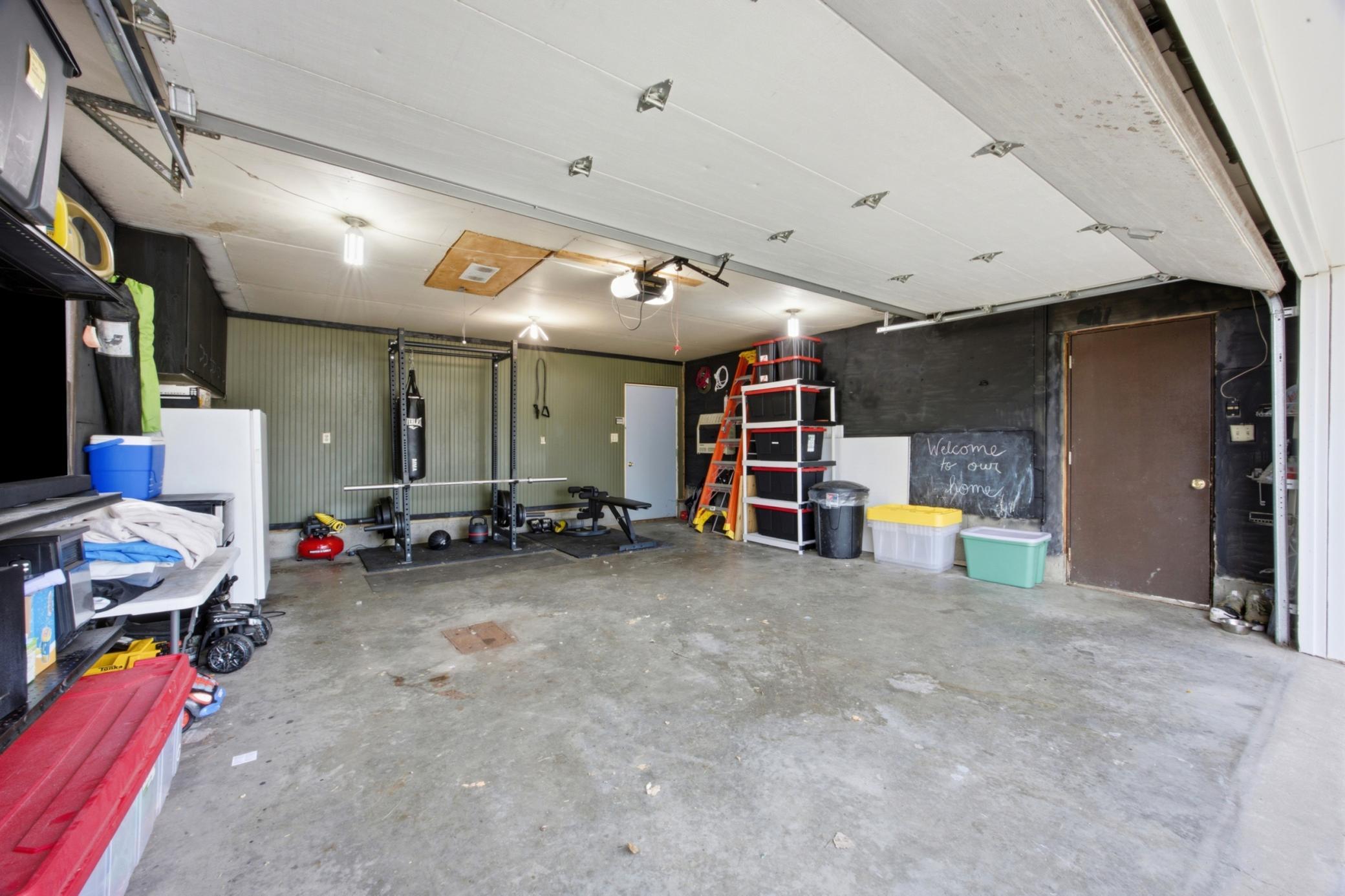 Finished garage