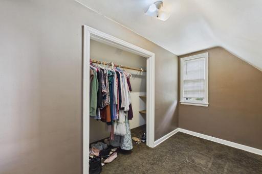 Bedroom #3-Walk in Closet (Yes, there are hardwoods under the carpet!)