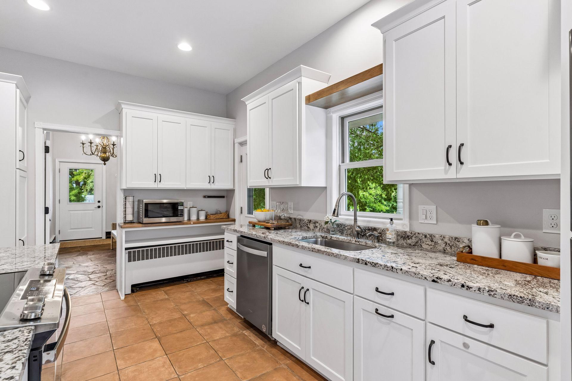 Kitchen and side entrance