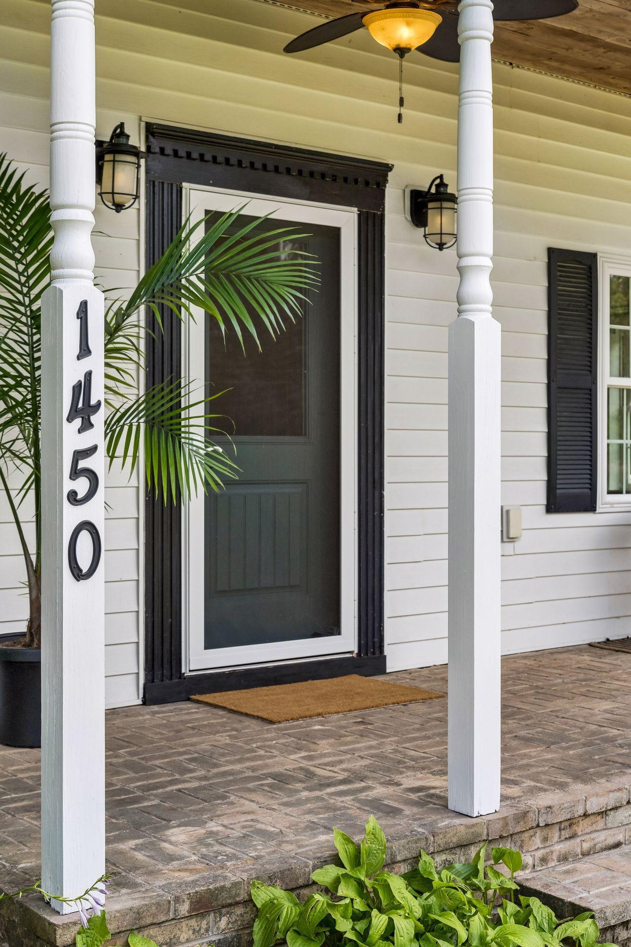 Front entrance with stone porch