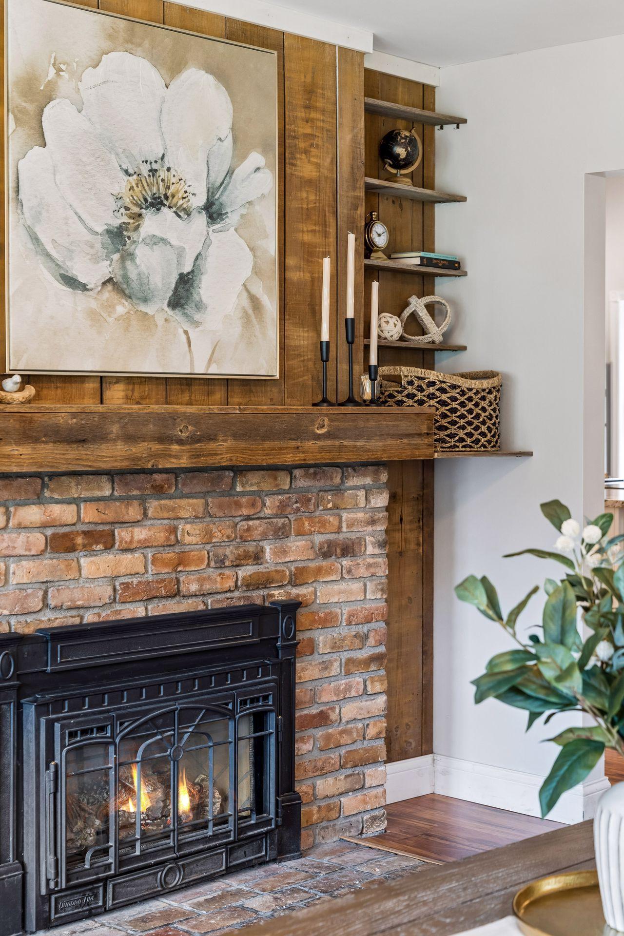 Brick Fireplace