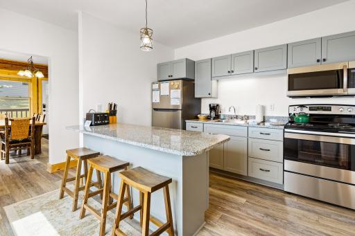 Modern kitchen with new cabinets and granite counters