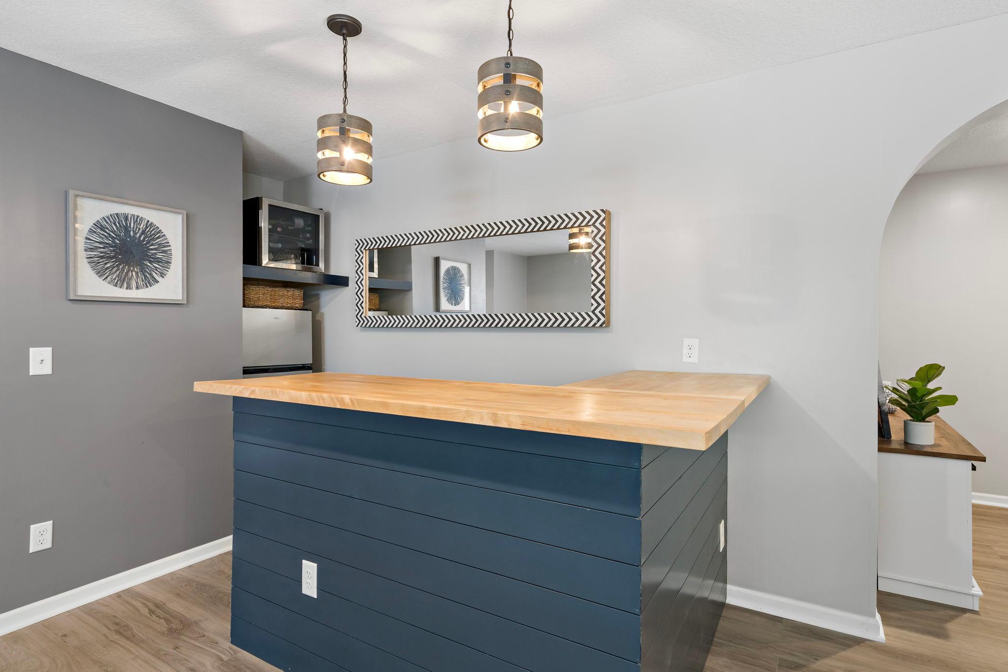 Complete with a dedicated bar area
