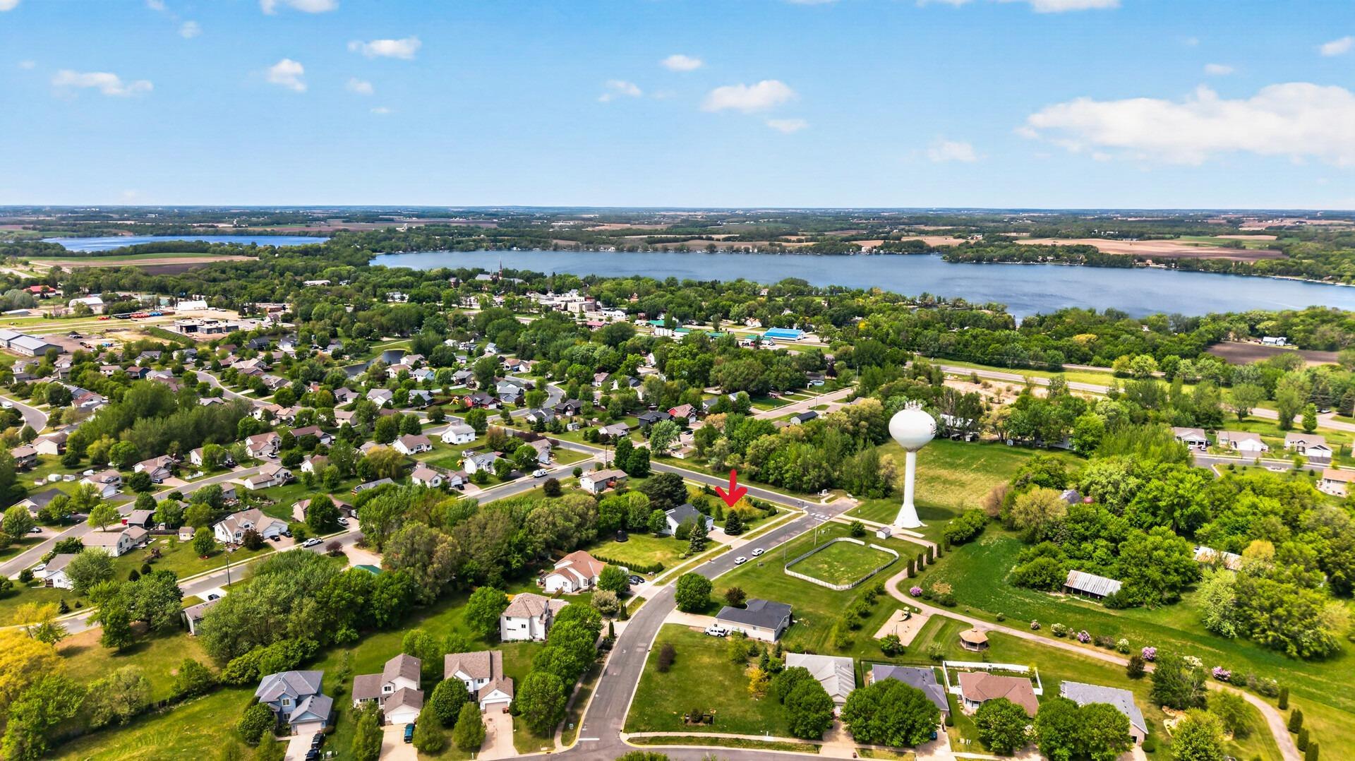 View from the south, Big Waverly and Little Waverly lake to the north.